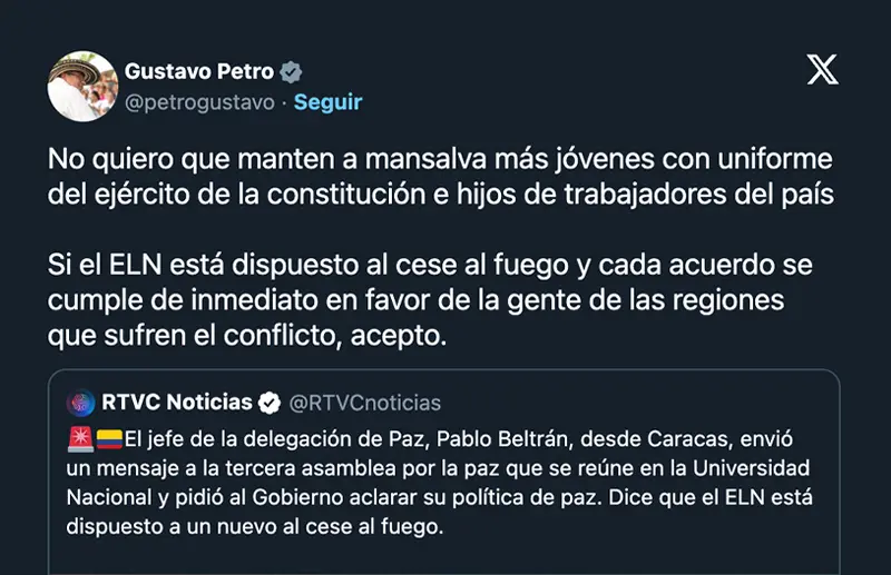 blog El Presidente Gustavo Petro reafirma su compromiso con la paz