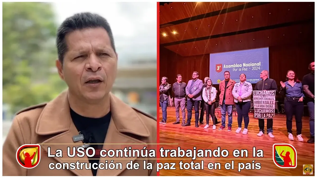 La  USO seguirá trabajando por la Paz Total en línea con el Gobierno Nacional liderado por el presidente Gustavo Petro